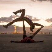 Brian Cruikshank and Fallon Nicole Sharon Lev. at Burning Man 2015